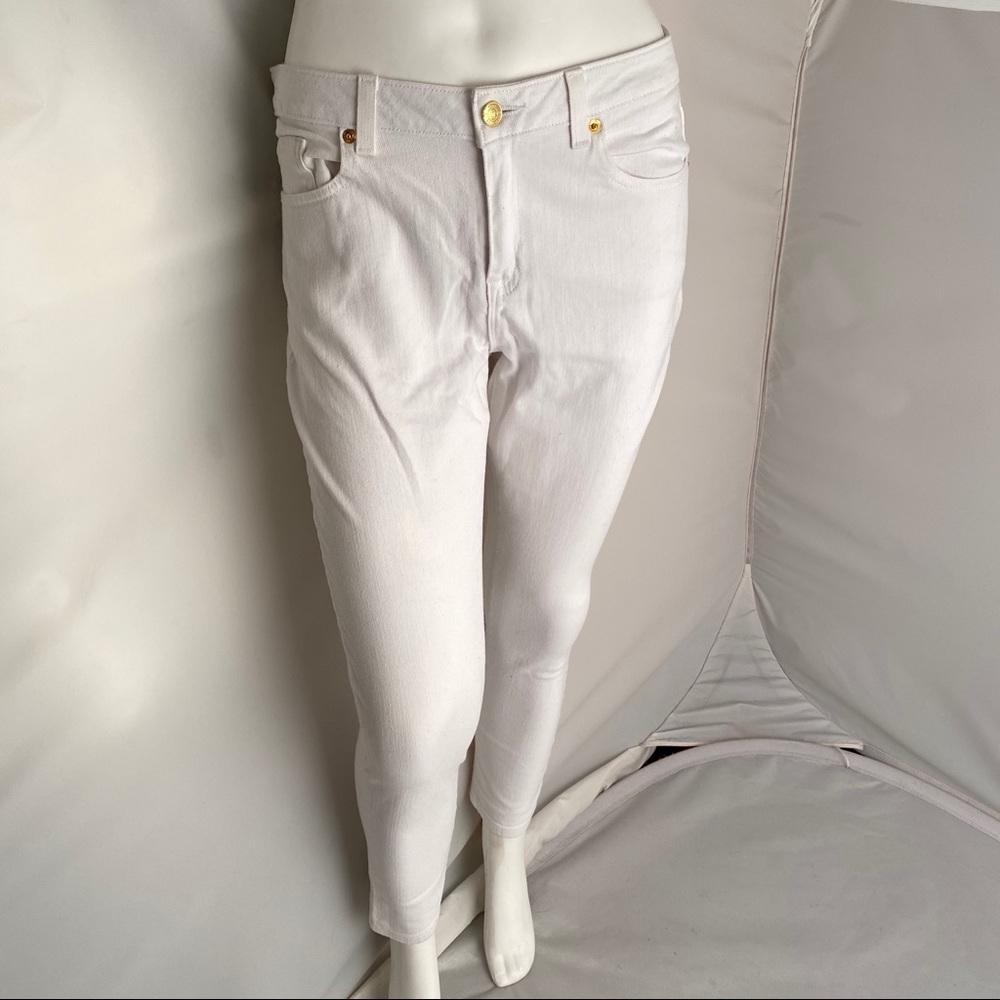 Michael Kors white stretch skinny jeans size 6